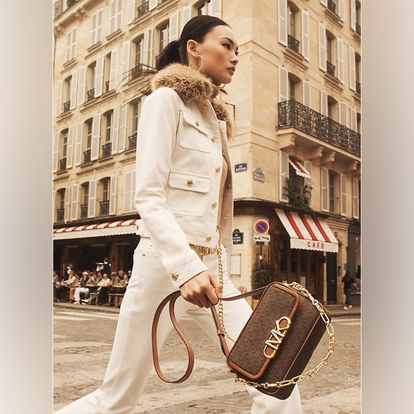 Michael Kors Parker Medium Logo Crossbody Bag - Picture 15 of 15